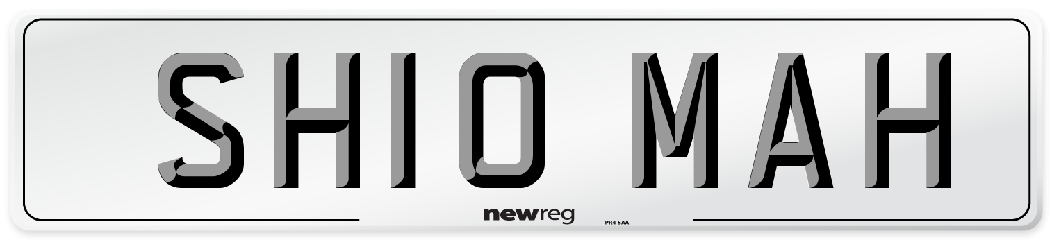 SH10 MAH Number Plate from New Reg